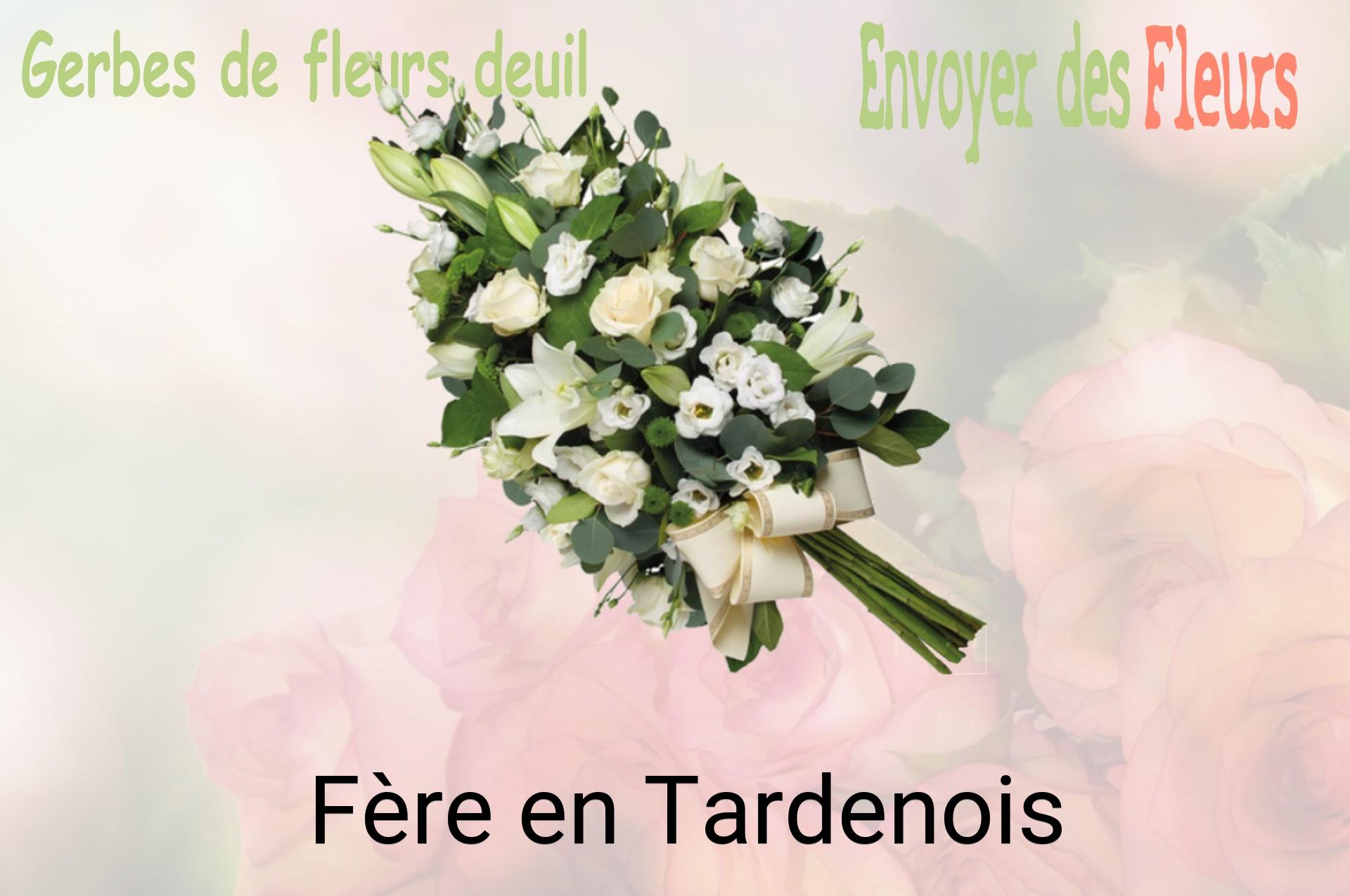 Gerbe de fleurs de deuil livrée à Fère-en-Tardenois